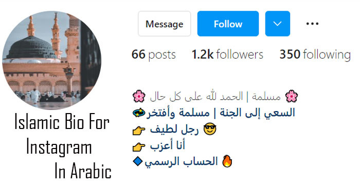 Islamic Bio For Instagram In Arabic