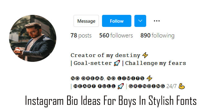 Best Instagram Bio Ideas For Boys In Stylish Fonts