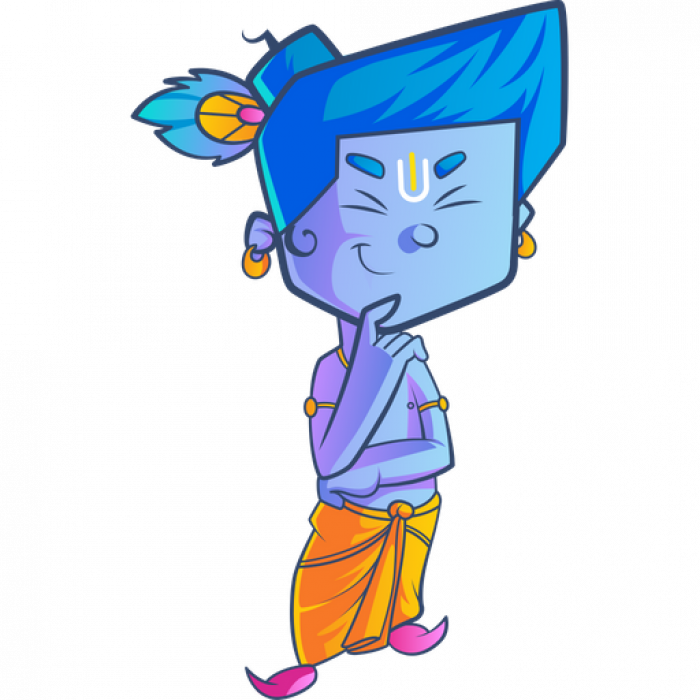 Blue Krishna emoji 