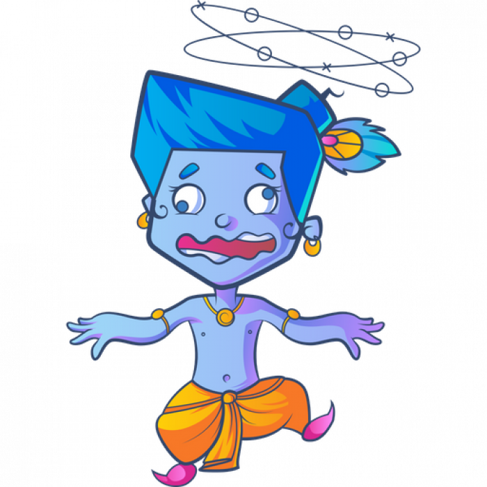 Blue Krishna emoji 