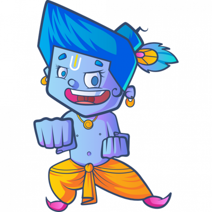 Blue Krishna emoji 