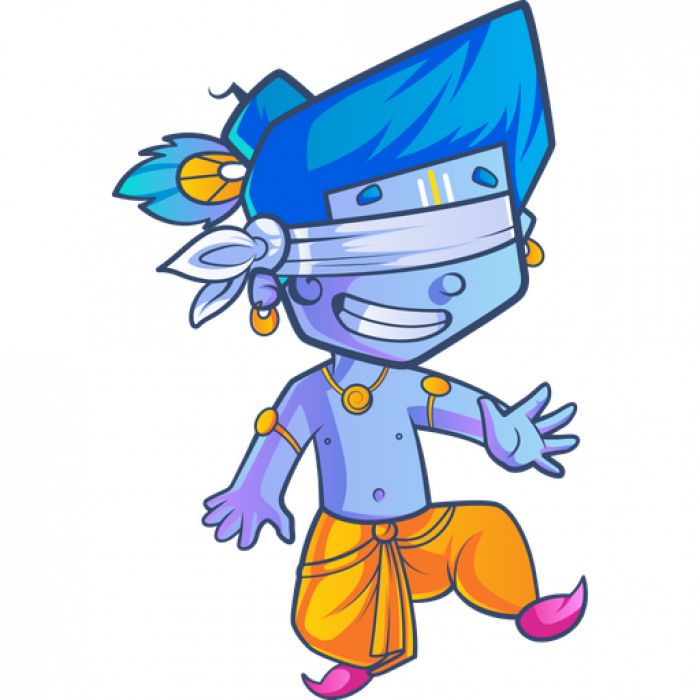 Blue Krishna emoji 