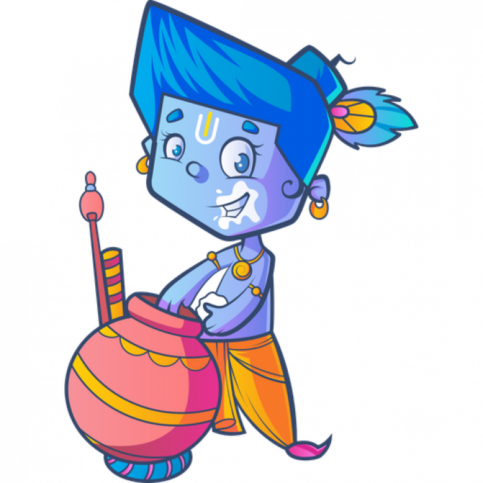 Blue Krishna emoji 